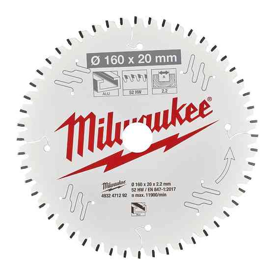 Диск пиляльний Alu PFTE MILWAUKEE, O160х20х2,2мм, 52 зуб. Одесса