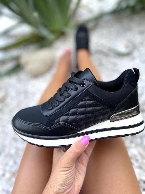 Stilli Снікерси жіночі STILLI чорні еко-шкіра платформа 36-40р. (116-1) Коломия - фото 3