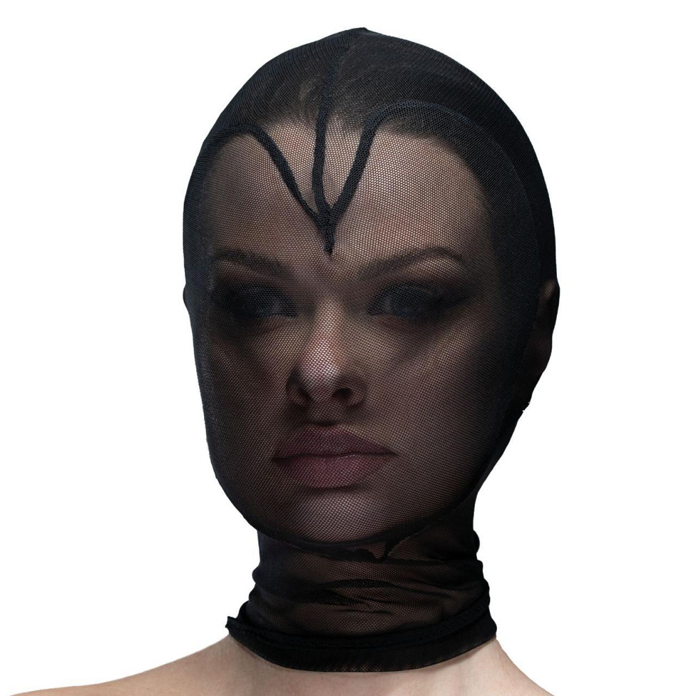 Маска серце сітка із повністю закритим обличчям Feral Feelings - Hearts Mask Black/Black Sex Aura Київ - фото 1