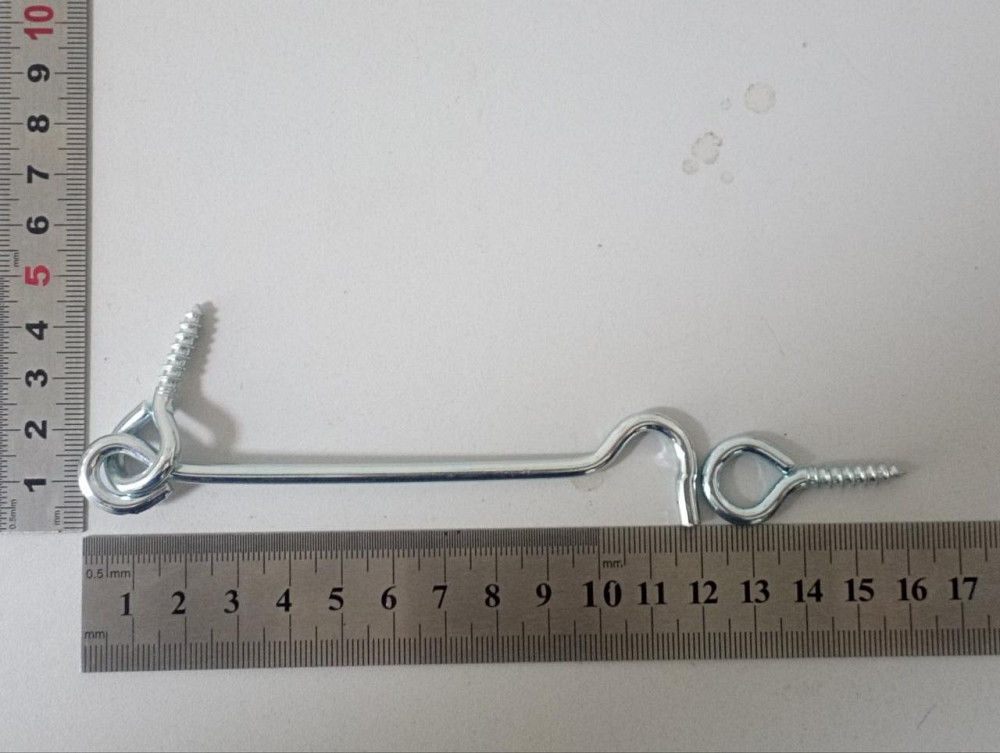 Гачок дверцяти в білому оцинку 120 мм "P-o" Київ - фото 1