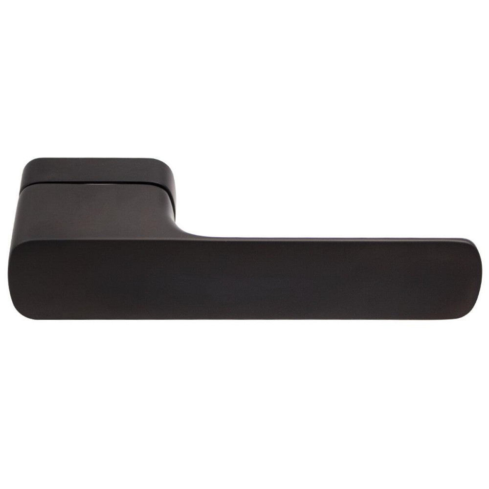 Дверная ручка на розетке M&T Minimal2.0 147803 Lef TIN-K титан/черный матовый, в комплекте с WC Киев - изображение 1