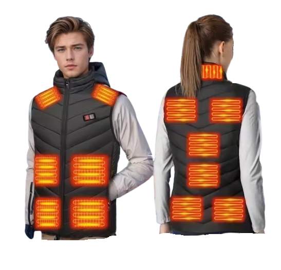 Чоловічий жилет із підігріванням HeatFashion Electric Heating Vest (13 зон) Чорний XL Вінниця