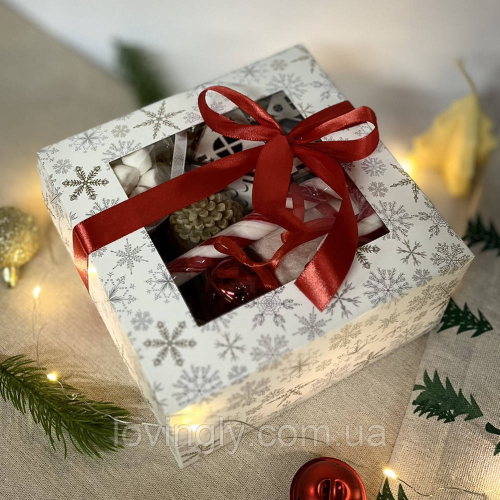 Новогодний подарок деревянный домик, кашемировые носки, горячий шоколад, свеча, сладости Ирпень - изображение 8