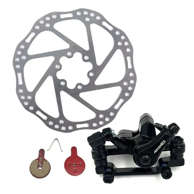 Набор для задних тормозов велосипеда тормозной диск 160 мм и суппорт с колодками Бровары - изображение 1
