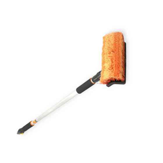 Щітка ручка телескоп 25 х 98-168см під шланг пухнаста "півмісяць" + Мукачево