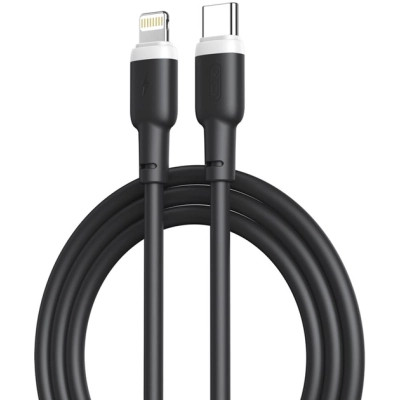 Дата кабель USB-C to Lightning 1.0m 20W liquid silicone NB208A black XO (6920680826810) Вінниця - фото 1