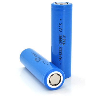 Аккумулятор 18650 3000mAh, FlatTop, 3.7V, Blue Vipow (ICR18650-3000mAhFT) Винница - изображение 1