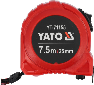Рулетка YATO 7.5мх25мм, з сталевою стрічкою, нейлоновим покриттям, подвійним блокуванням Харків - фото 2