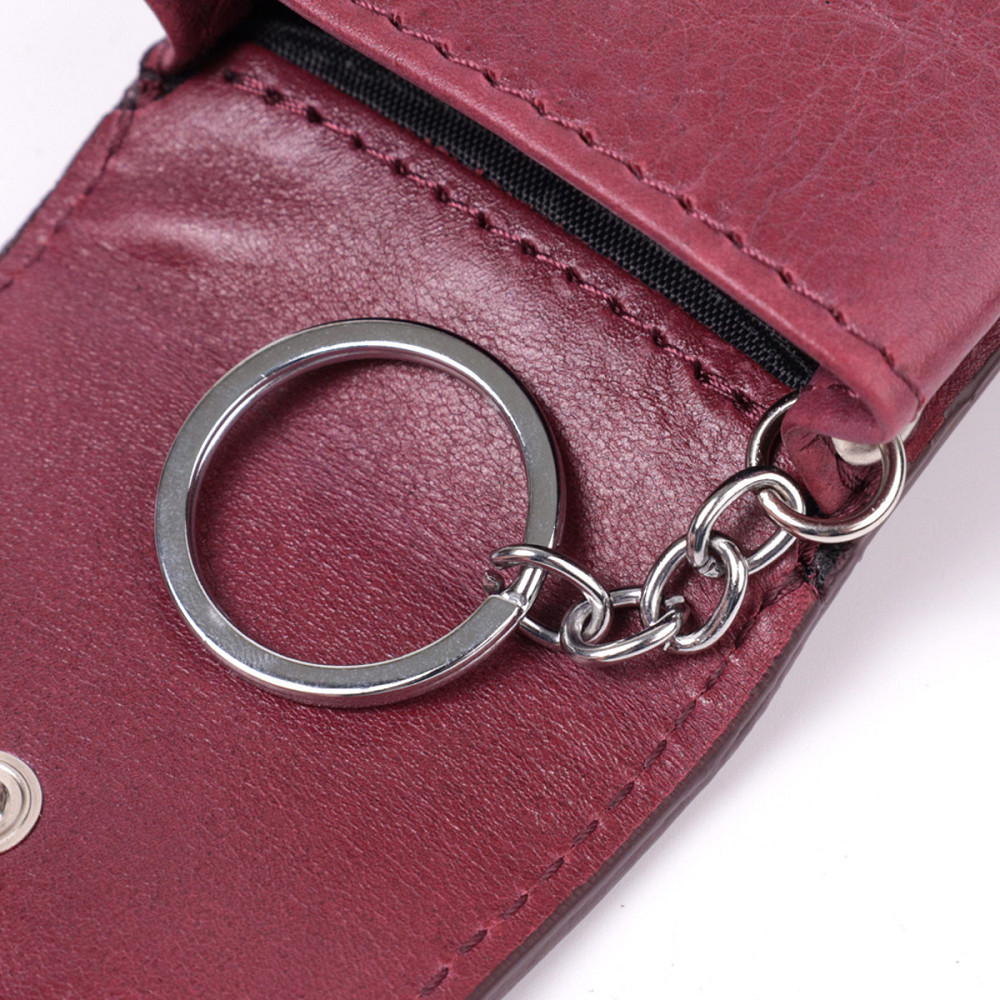 Ключница для женщин в виде футляра из натуральной кожи Бордовый (GRANDE PELLE) Киев - изображение 2