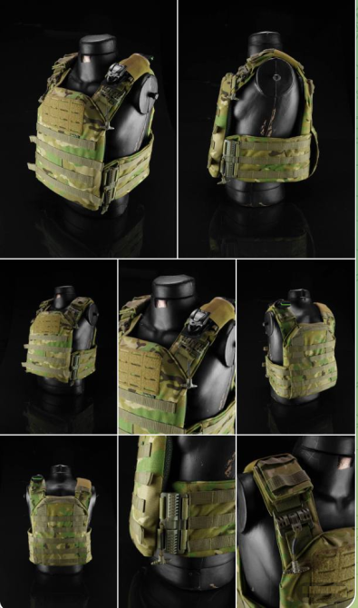 Тактическая плитоноска жилет с быстрым сбросом Cordura 1000D (без плит) Мультикам Киев - изображение 4