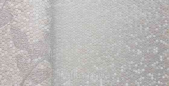 Шпалери вінілові на флізеліні AdaWall Signature1.06х10 точки маленькі круги структурні сірі сріблясті 3д Київ