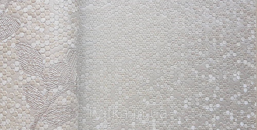 Шпалери вінілові на флізеліні AdaWall Signature1.06х10 точки маленькі круги структурні сірі сріблясті 3д Київ - фото 2