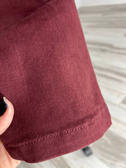 Джинси жіночі A-N 25072 MOM банани талія на резинці з ременем стрейчеві оверсайз бордовий, бордовий, Одеса - фото 7