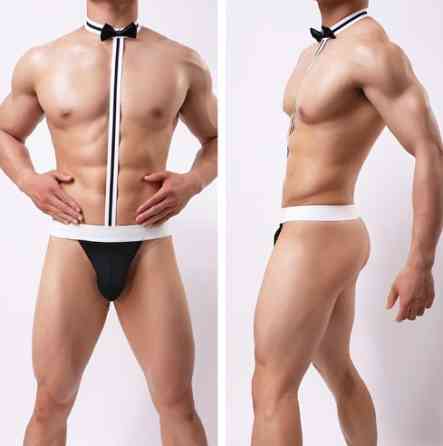 Мужские трусы с бабочкой эротические универсальный черно-белый Киев