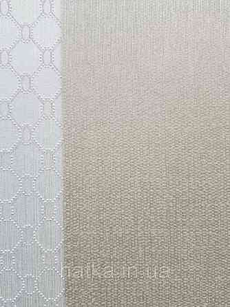 Текстильні шпалери на флізелін Da capo RaschTextil 085579 однотонні структурні смужка бежева з сріблом Київ
