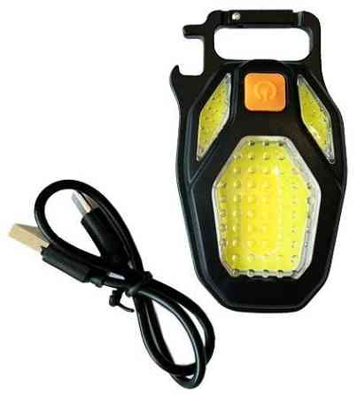 Ліхтар для кемпінгу LL-203-COB, білий, жовтий, червоний, type-c, індикатор, магніт, карабін Дніпро
