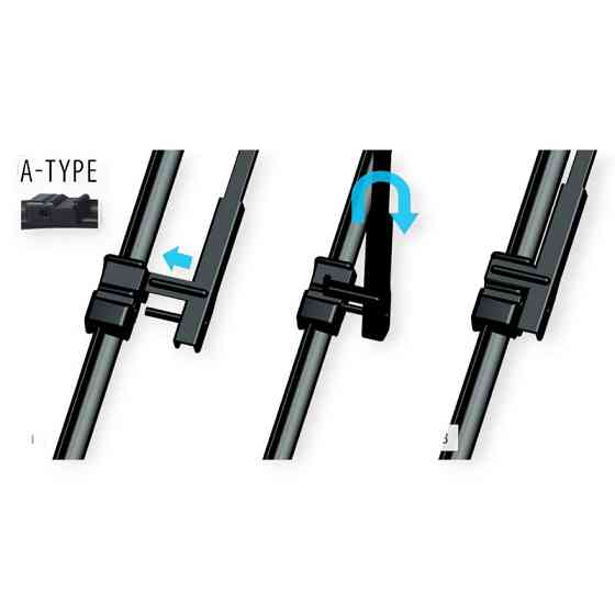 Щетки oximo модельные безкаркасные (к-т 2шт) a-type 600 + 450 мм дворника Мукачево
