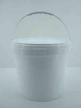 Ведро круглое с крышкой 20 л, белое (1 шт) Харьков