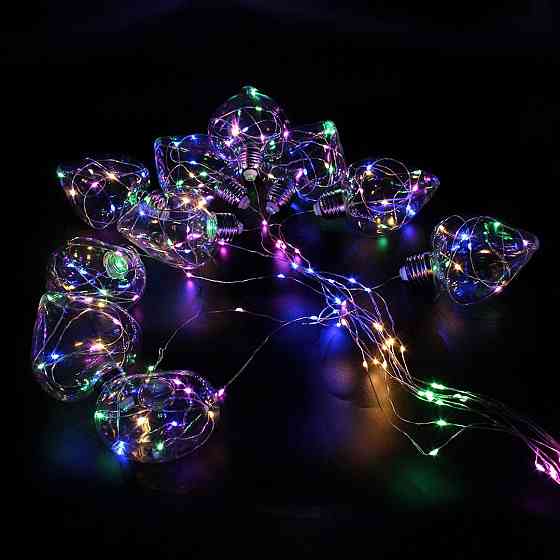 Гірлянда штора лампочки Серце 3х1.5м 150 лед (10 ниток по 8 см) мідний провід Мульти Київ