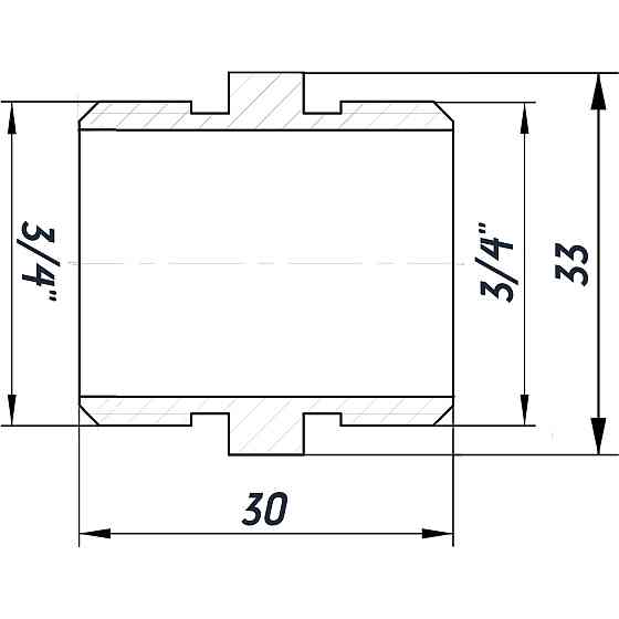 Ніпель 3/4″ЗЗ нержавіючий SN442S OPTIMUM Тернопіль