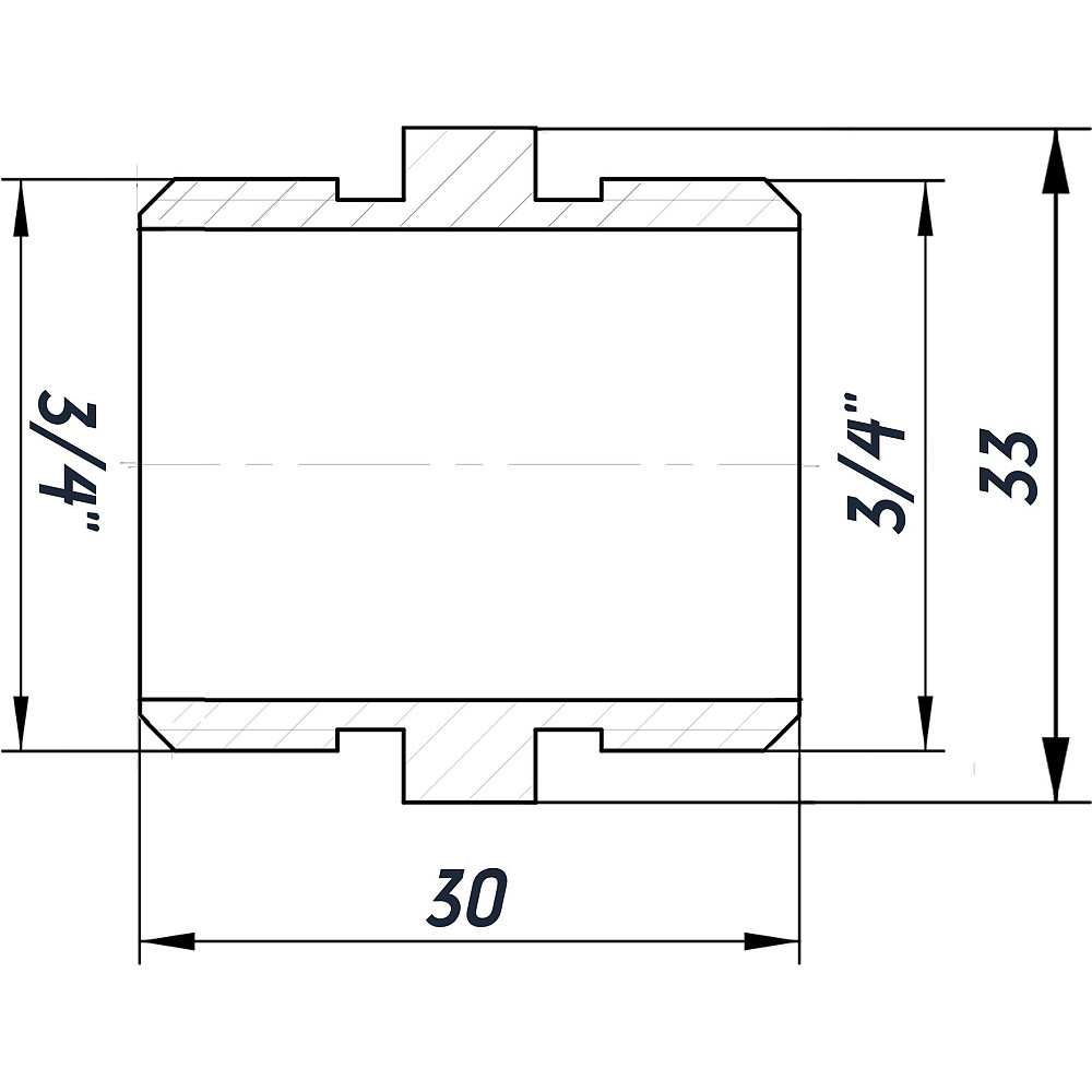 Ніпель 3/4″ЗЗ нержавіючий SN442S OPTIMUM Тернополь - изображение 3