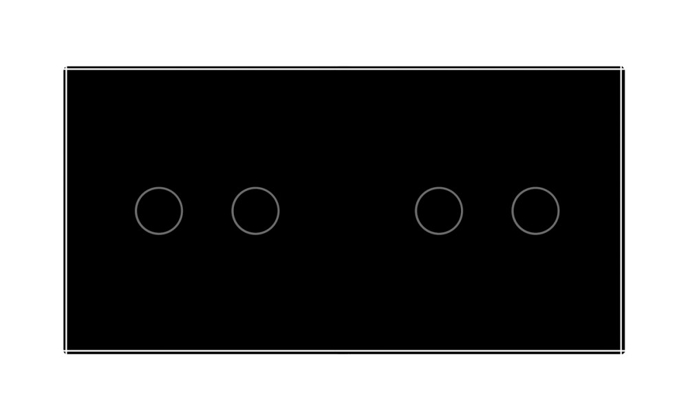 LIVOLO Розумний сенсорний прохідний/перехресний вимикач 4 сенсора (2-2) Livolo чорний скло (VL- Коломия - фото 6
