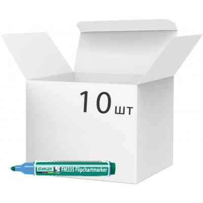 Маркер Stanger для флипчарта, 1-3 мм зеленый 10 шт (MARKER-FLISTFM335G10) Винница