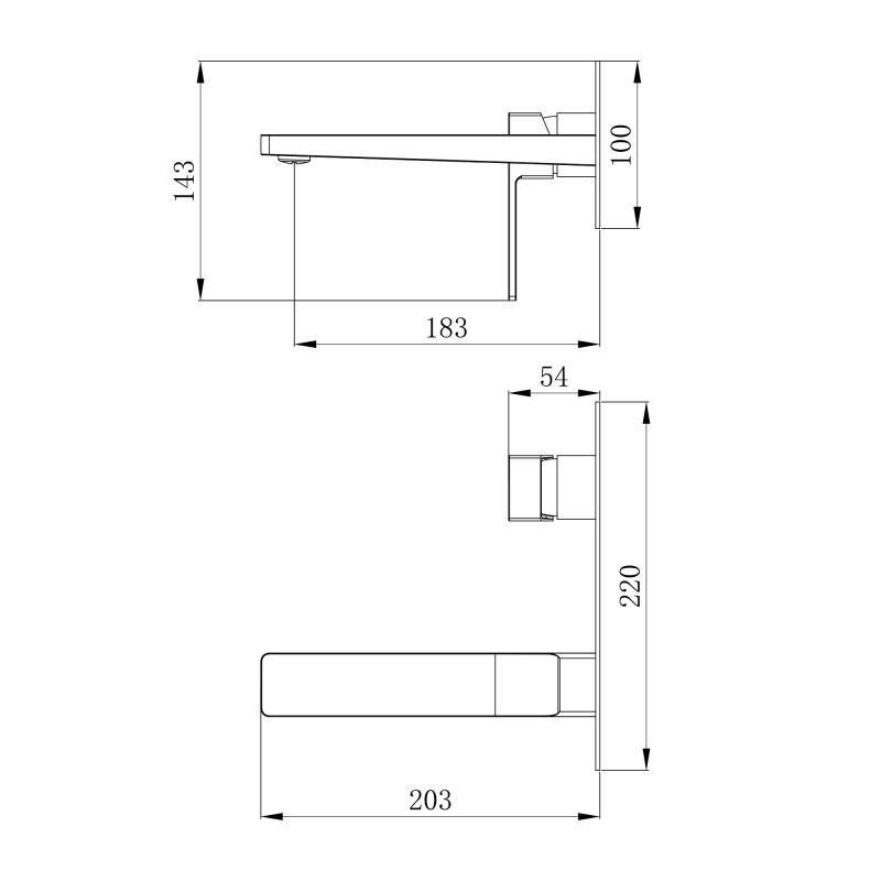 Смеситель для раковины Qtap Gemini скрытого монтажа QTGEM273CRM45693 Chrome Харьков - изображение 2