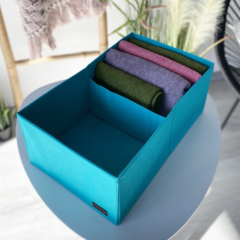 Коробочка-органайзер для вертикального зберігання з перегородкою HY-2V-lazur (Лазур) Суми - фото 1