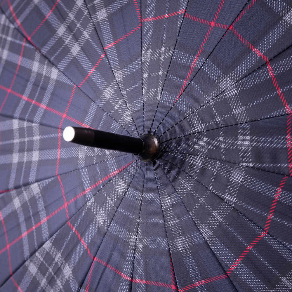 Класична парасолька-тростина напівавтомат з поліестеру 16 спиць діаметр 117 см Синя HP-23-4BL Коломыя - изображение 7