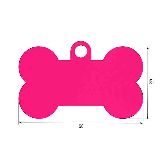 Адресник для собаки Rose 50x35мм Київ