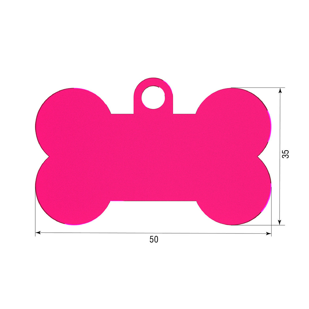 Адресник для собаки Rose 50x35мм Київ - фото 4