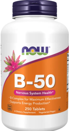 Вітаміни групи B-50 Now Foods Vitamin B-50 250 таб Київ