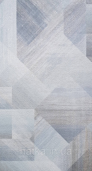 Обои виниловые на флизелине Grandeco Universe метровые абстракция фигуры 3д бирюзовые серые серебристые Киев - изображение 3