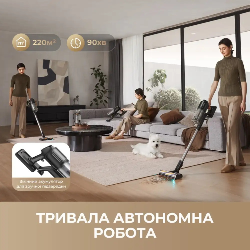 Акумуляторний пилосос Dreame R20 Ultra AquaCycle (VRV57F) ( 10296 ) Харьков - изображение 13