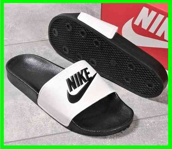Шльопанці Тапочки Nike Сланці Чорні Білі Жіночі Найк (розміри: 36,37) Дніпро