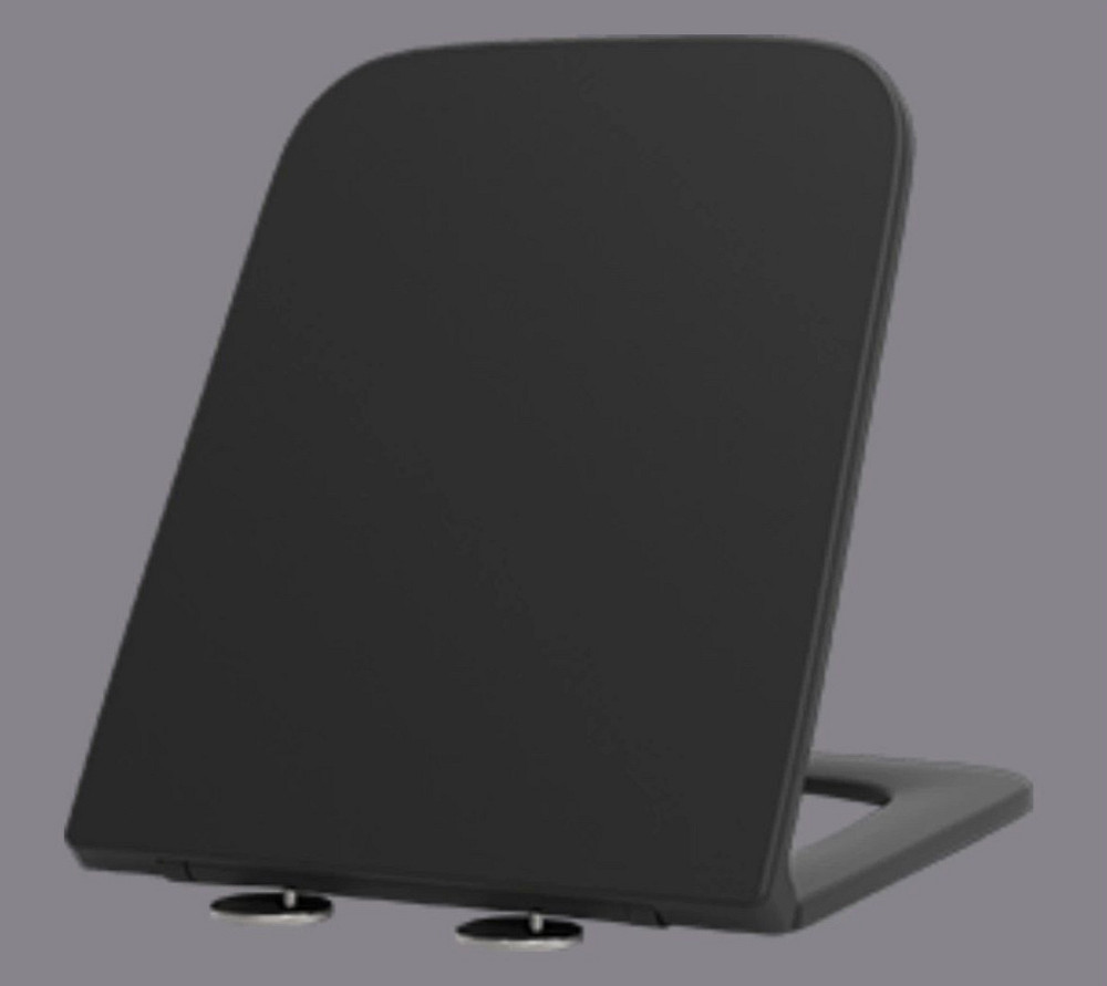 Подвесной унитаз Mixxus Premium Quadro-0302-R Black 530x360x365mm, система смыва RIMLESS (MP6455) Киев - изображение 2