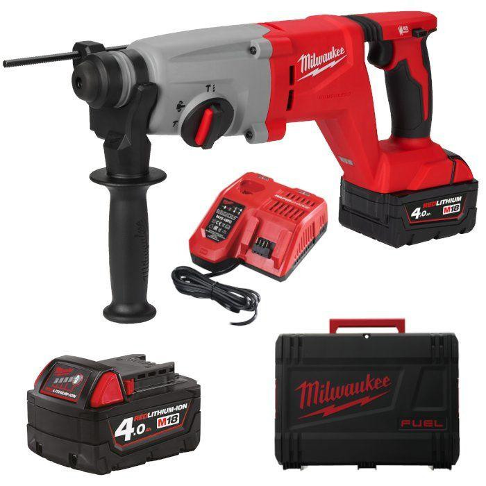 Перфоратор акумуляторний безщітковий SDS-PLUS MILWAUKEE, M18 BLHACD26-402X, 2,6Дж (зарядний пристрій М12-18 С, 2 акумулятори М18 Одеса - фото 2