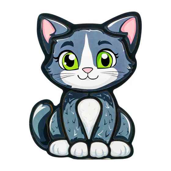 Дитячий пазл-вкладиш "Котик" Puz-22958, 13 елементів Вінниця