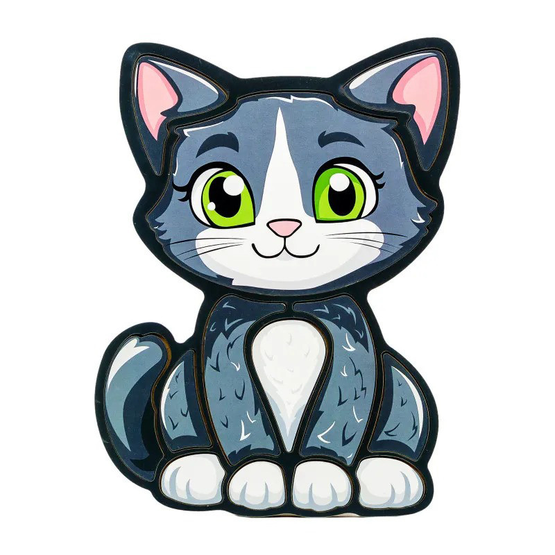 Дитячий пазл-вкладиш "Котик" Puz-22958, 13 елементів Вінниця - фото 1