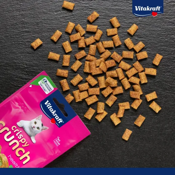 Хрустящие лакомства для кошек Витакрафт Vitakraft Crispy Crunch подушечки с начинкой с мятой для ухода за зубами, 60 г Винница