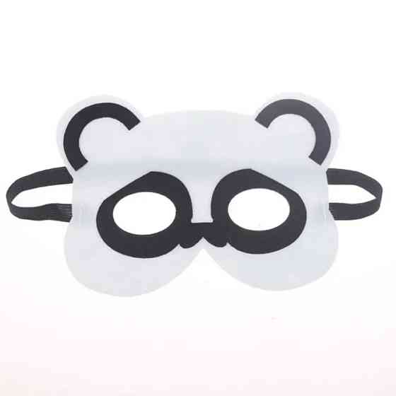 Детская маска Панда из фетра one size черно-белый Киев