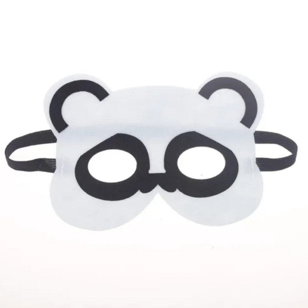 Детская маска Панда из фетра one size черно-белый Киев - изображение 1