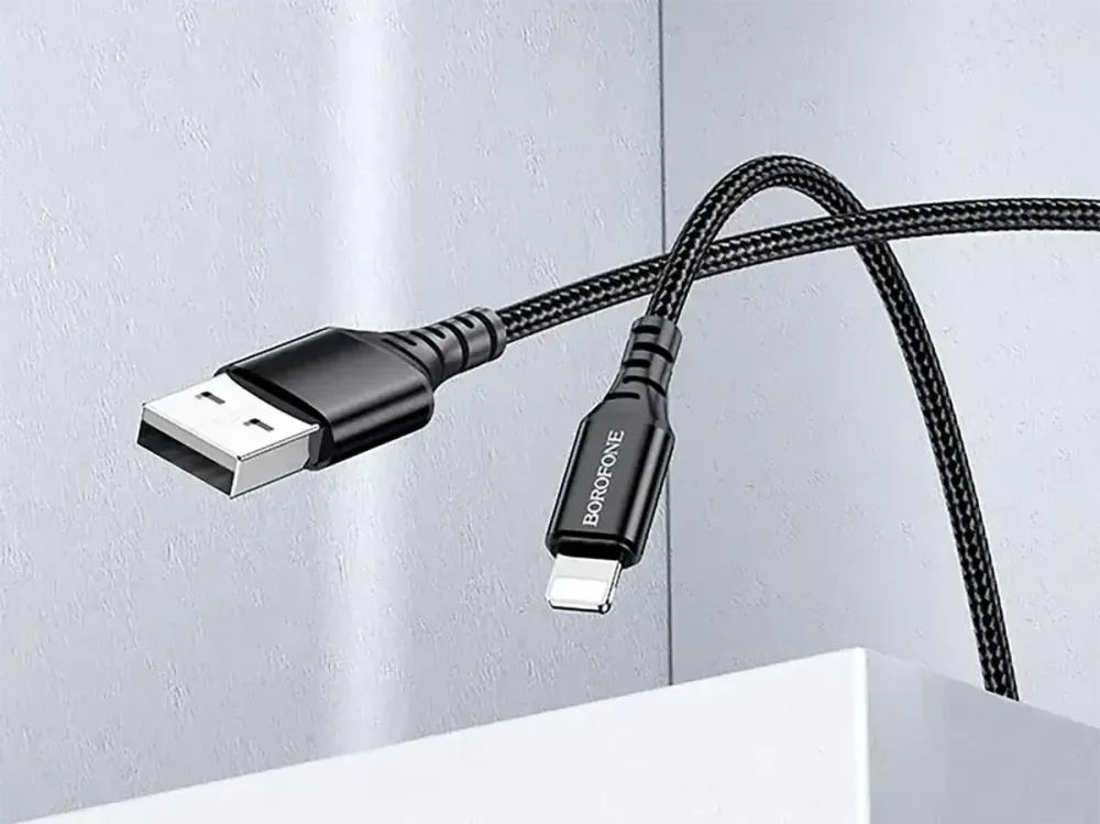 Кабель USB - Lightning Borofone BX54 Ultra Bright 1м 2.4А швидка зарядка для iPhone iPad шнур з чіпом захисту Одеса - фото 5