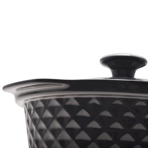 Марміт круглий 1,5л 24*21*8см кераміка скляна кришка + метал.підставка 6425 KAMILLE Житомир