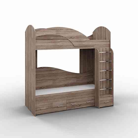 Кровать двухэтажная, Дуб Сонома Трюфель, 2040х1000х2000 Львов