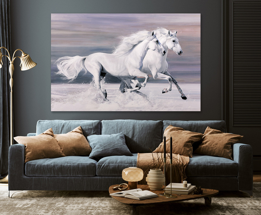 Картина полотно у вітальню / спальню  Пара Коней      MLP_256 ( 60х30см ) 80х160см Київ - фото 3