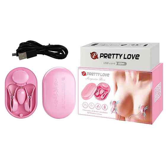 Зажимы для сосков Pretty Love Surprise Box с электростимуляцией, розовый Sex Aura Киев