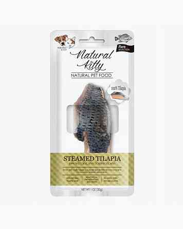 Ласощі для котів та собак Natural Kitty Original Series STEAMED TILAPIA шматочки тілапії приготованої на пару 30 г Вінниця