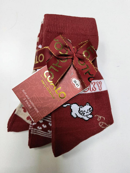Шкарпетки жіночі новорічні COALA в наборі з 3 шт. Розмір 36-41 Київ - фото 4